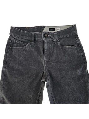 VOLCOM Dark Grey Slim Straight Jeans Solver 30